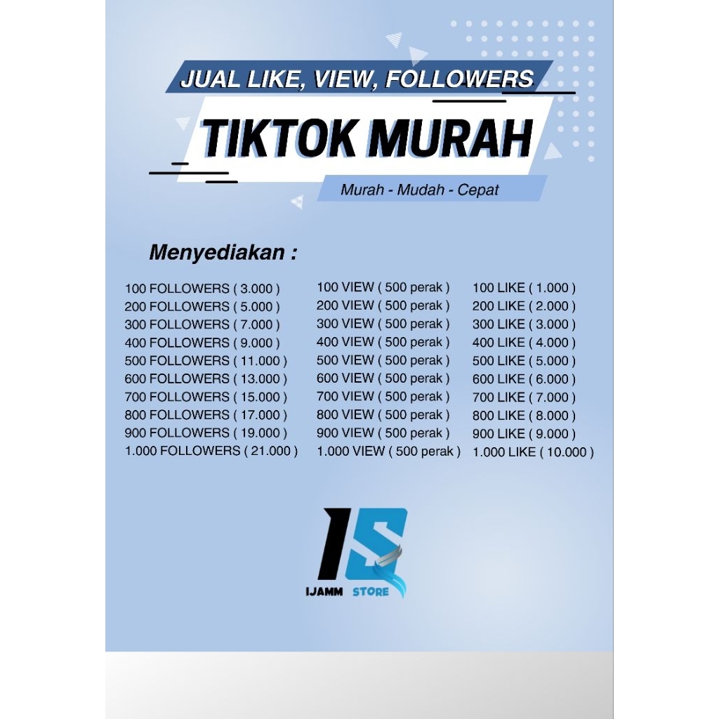 JUAL LIKE TIKTOK MURAH