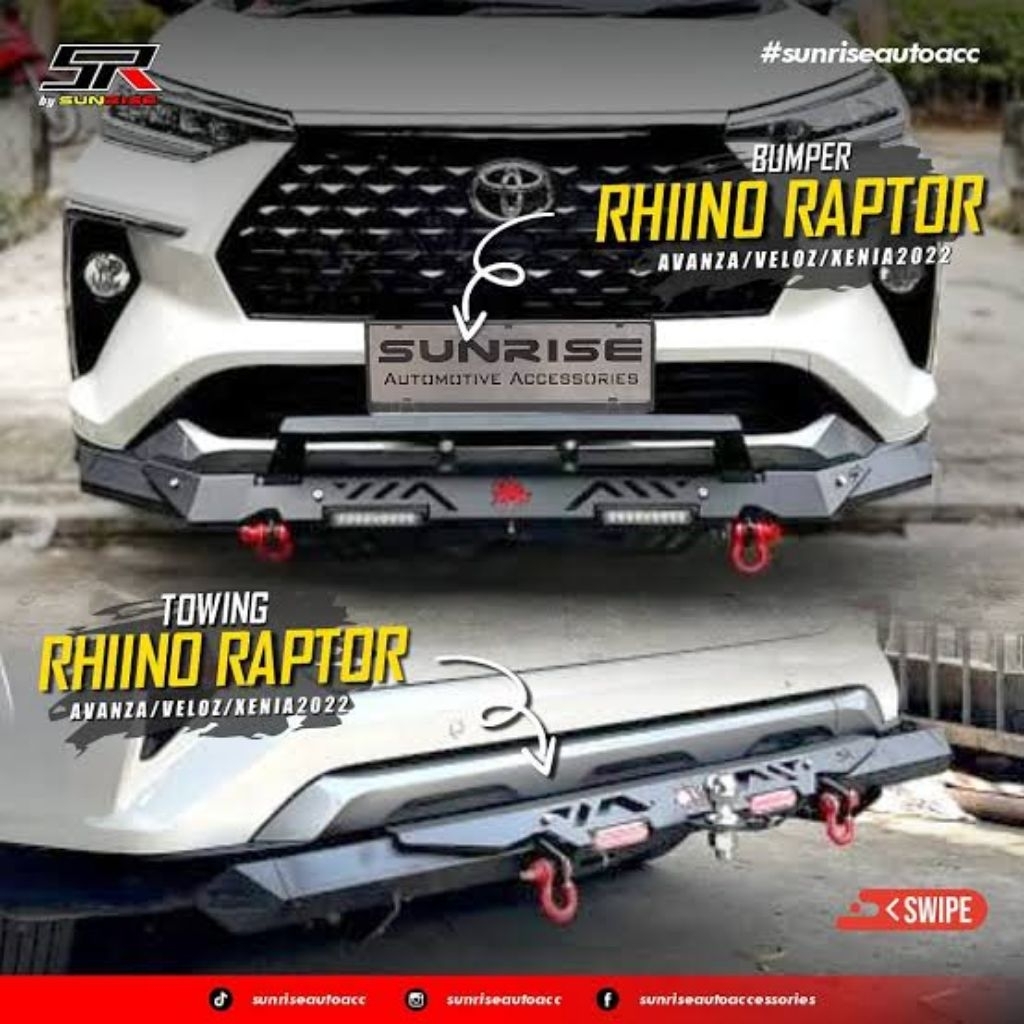 TANDUK DEPAN DAN BELAKANG AVANZA VELOZ 2022 MODEL RAFTOR