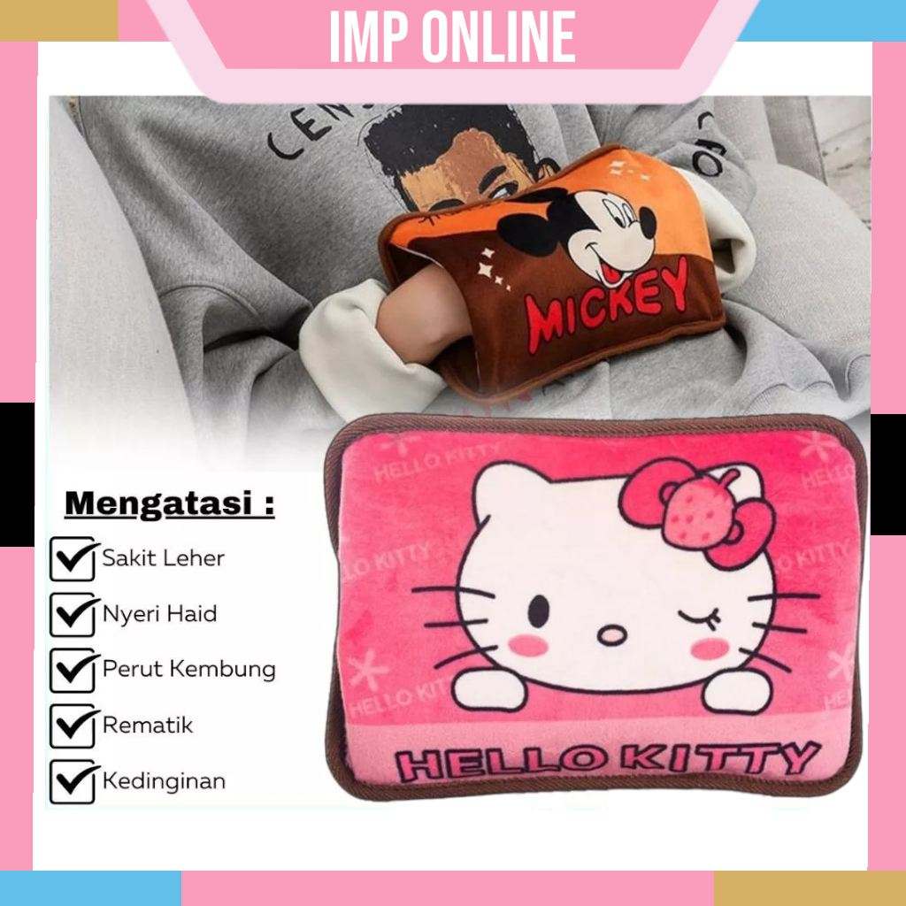 IMP- Bantal Penghangat Terapi Air Panas Elektrik / Hot Pillow Heating Pad Pack Pereda Nyeri Perut Ha
