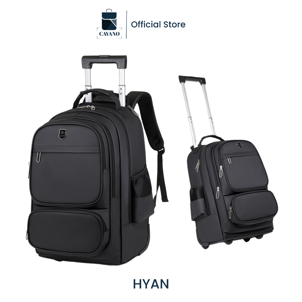 CAVANO HYAN Koper Tas Ransel Pria Roda Trolley Travel Backpack Waterproof Cowok Tas Ransel Travellin