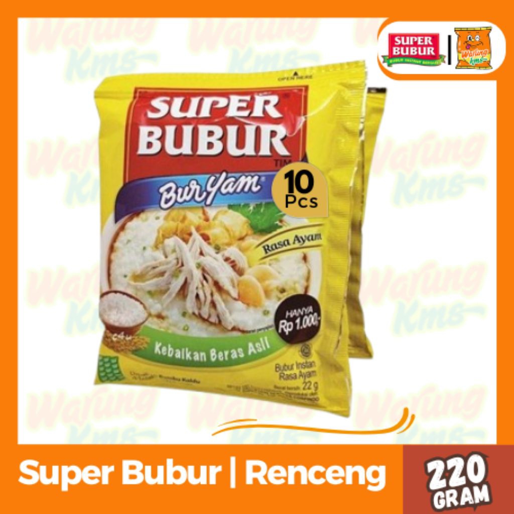 

Super Bubur Buryam Instan Renceng isi 10 @22g Enak