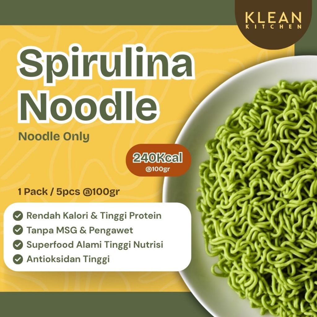 

Spirulina Noodle - Noodle Only - Mie Sehat dan Bergizi Kids Friendly