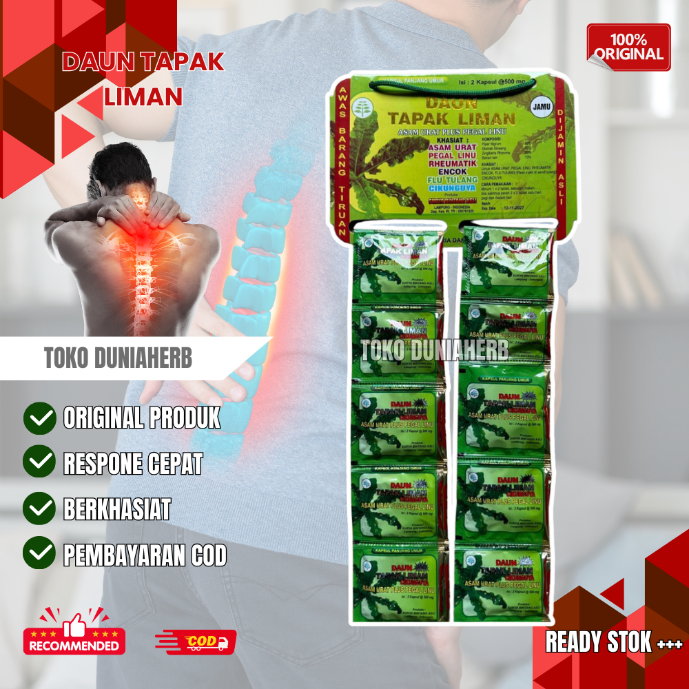 

Kapsul Daun Tapak Liman Original Renceng 20 Sachet