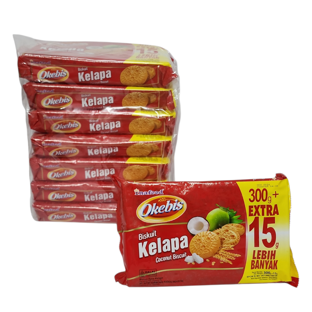 

Okebis Biskuit Kelapa PACK - Netto 300 gr x isi 7 bks