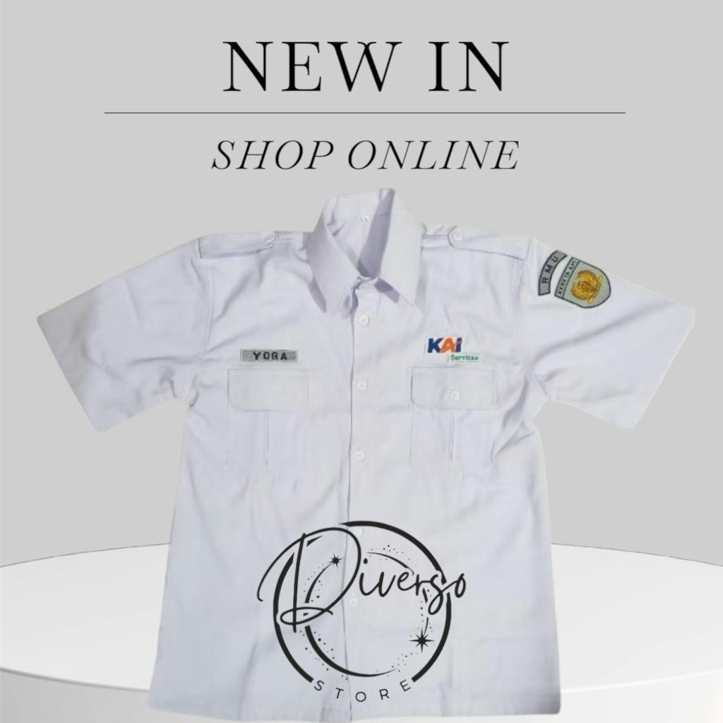 KEMEJA PDH KAI TERBARU SERAGAM ATASAN KAI BAJU KAI SERAGAM KERETA API INDONESIA KEMEJA 
KEMEJA KAI B