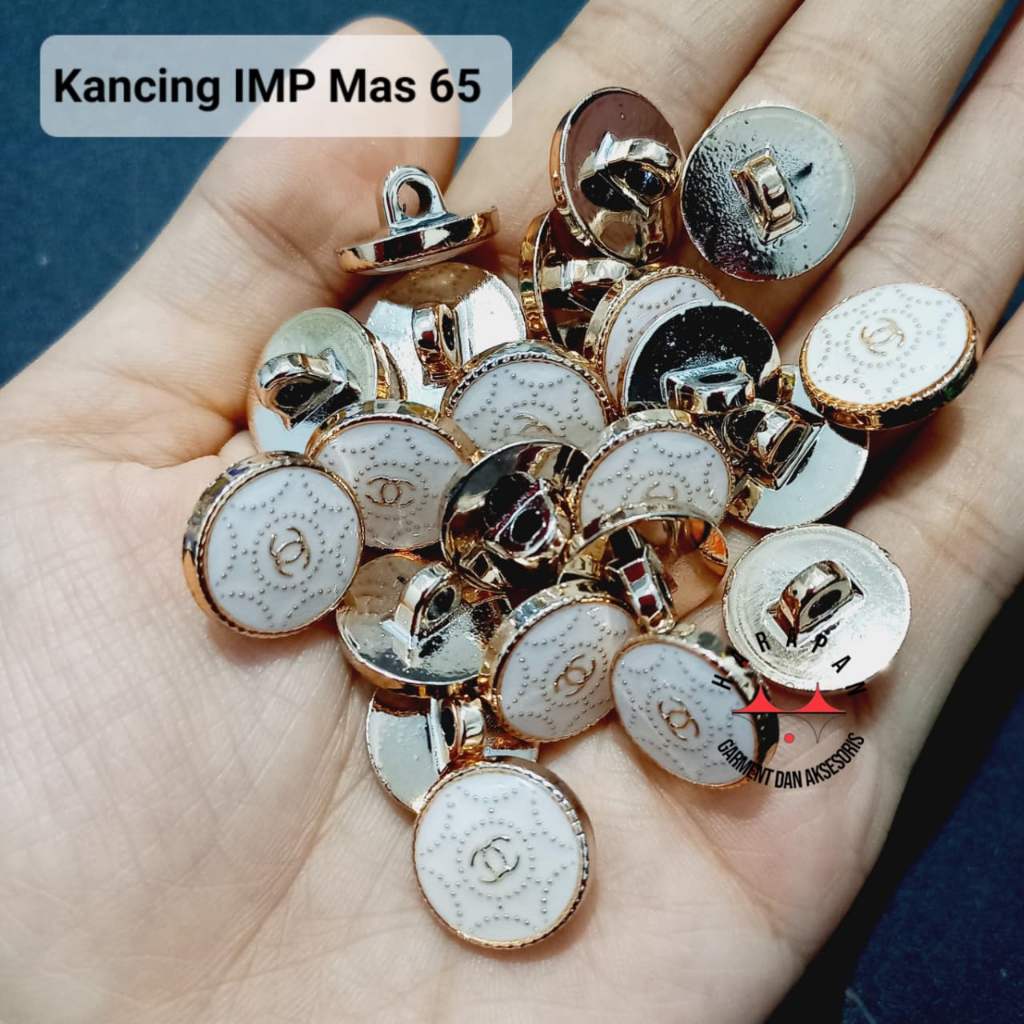 Kancing IMP Komb Mas 65 Ukuran 24L / 15mm Kancing Hias Baju Dijual Gross