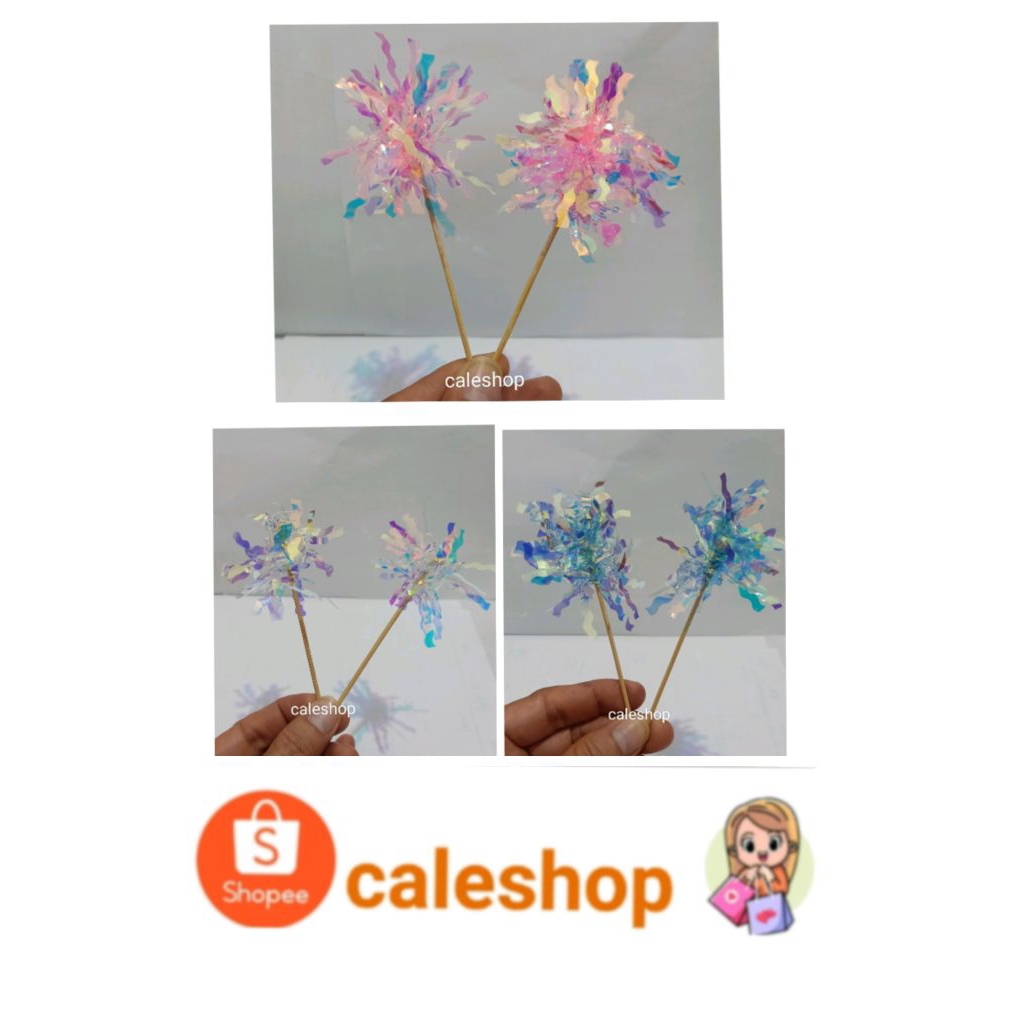 Topper Kue Ulang Tahun Anak Pom Pom Kerlip Princess Frozen Elsa