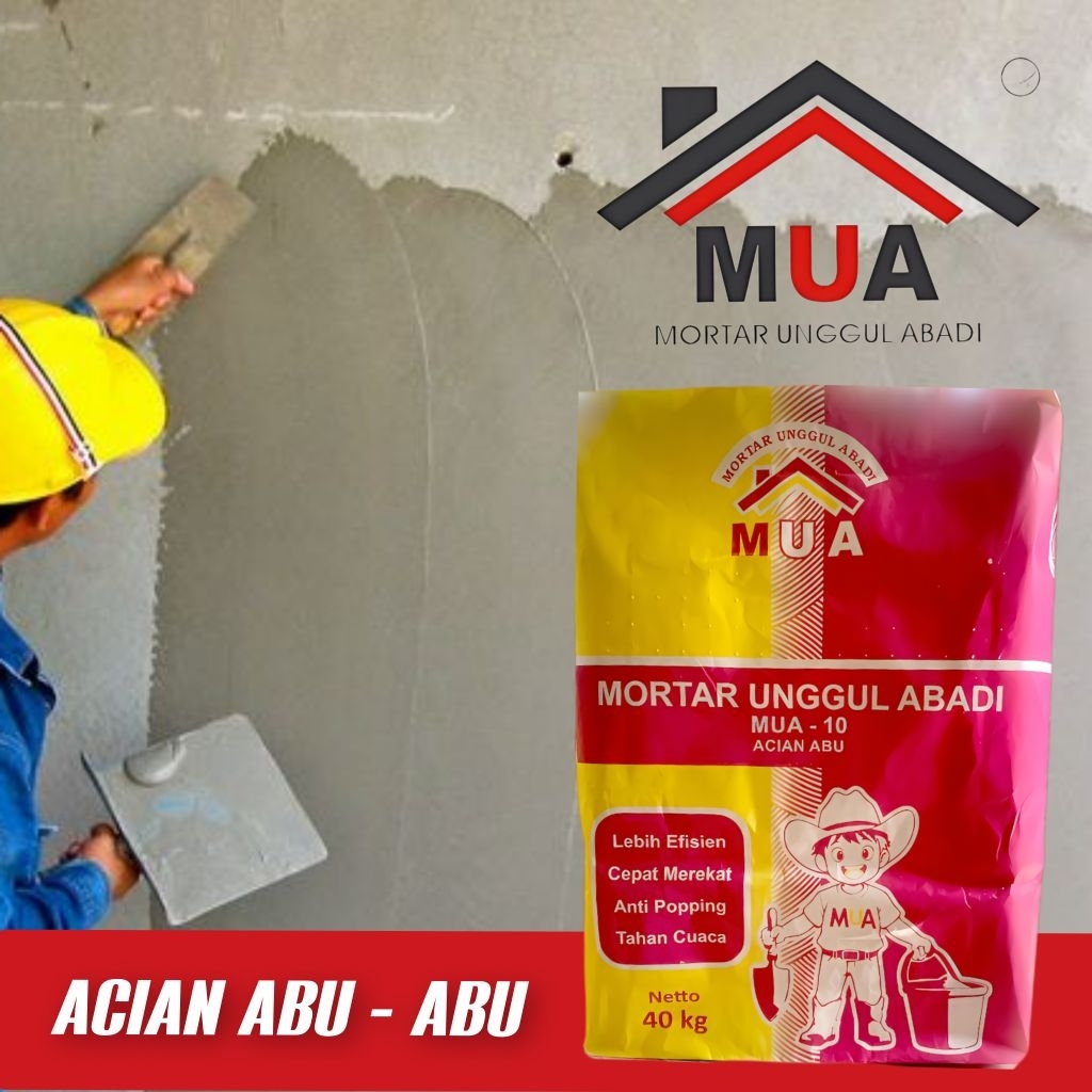 Semen mortar acian abu - abu 40 kg / anti retak & popping / ECERAN KHUSUS BANTEN
