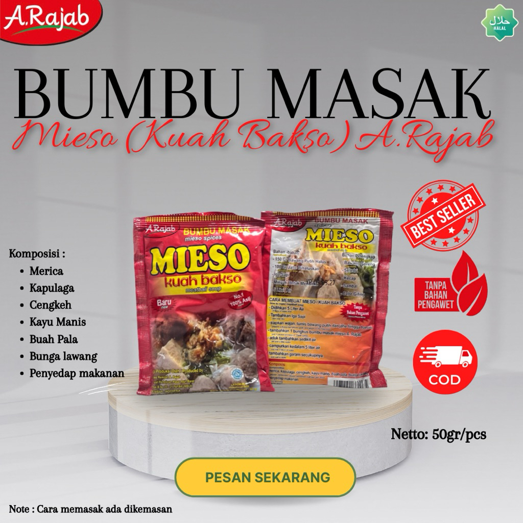 

BUMBU MASAK MIESO (KUAH BAKSO) 50gr