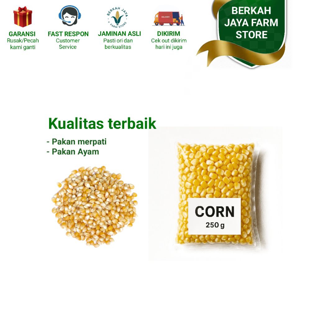 

jagung pipil murah bersih repack 120 gram