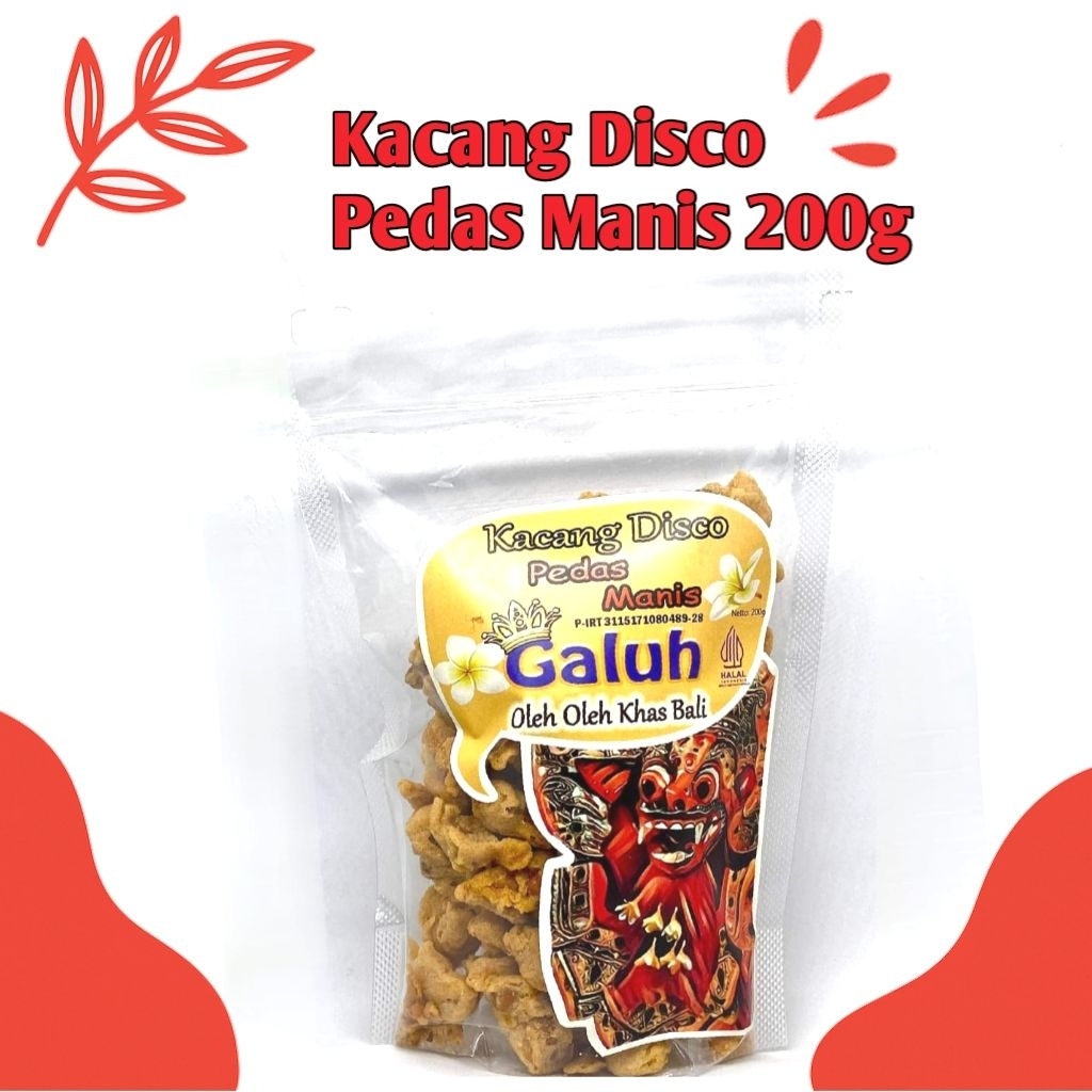 

Kacang Disco Pedas Manis Galuh 200g – Oleh Oleh Khas Bali, Cemilan Renyah Halal Jajanan Murah