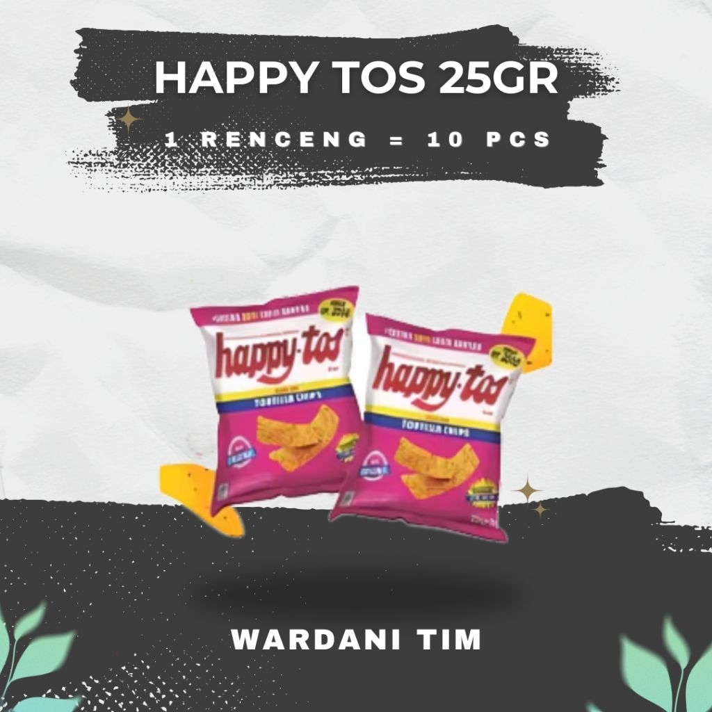 

[ 10 pcs ] Happy Tos Tortilla 25 gram 1 renceng