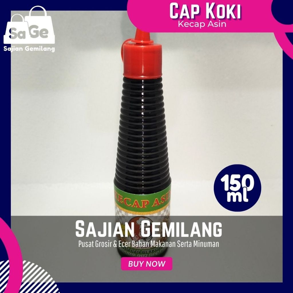 

[TURUN HARGA] Kecap Asin Cap Koki 150ml – Botol Praktis – Grosir Sajian Gemilang