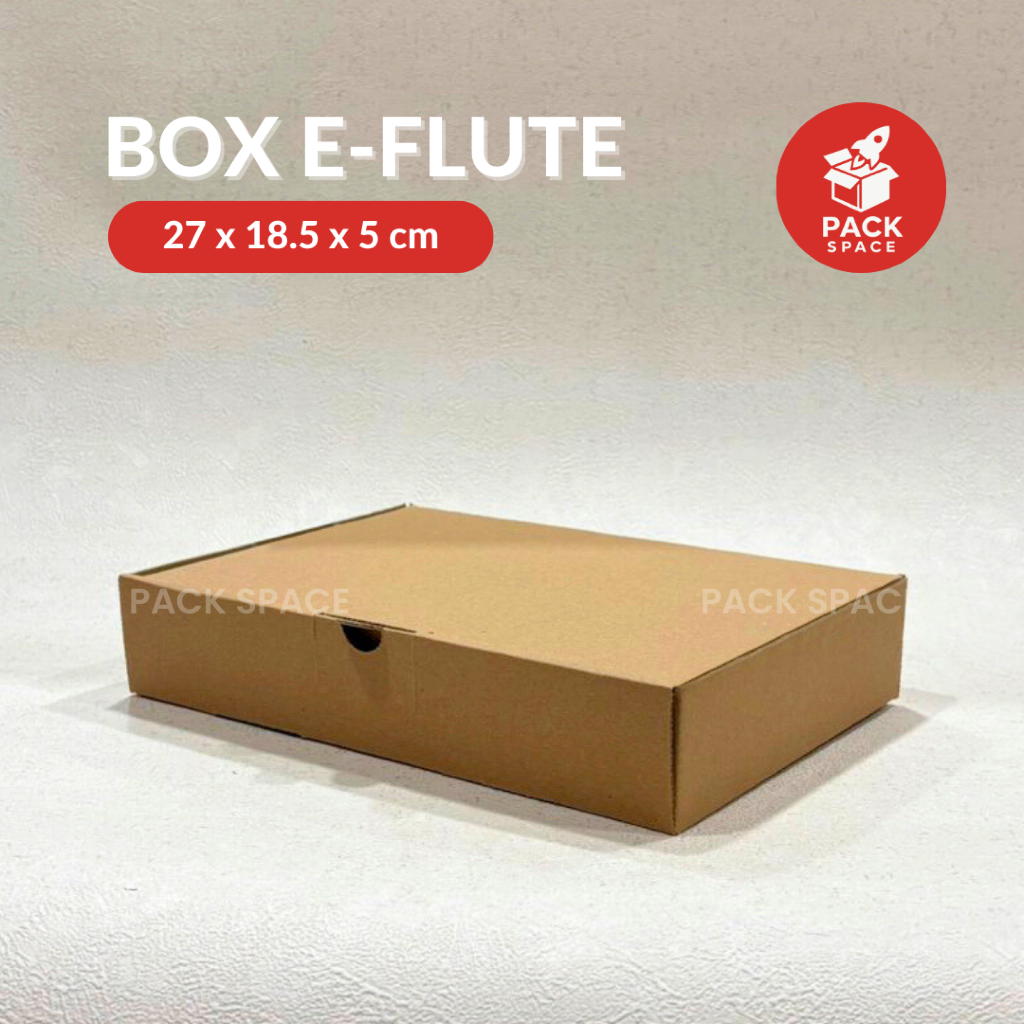 

Box Kardus E-Flute Coklat Untuk Packaging Olshop Sovenir Baju Kotak Kado Hampers Donat 27x19x5.5 CM