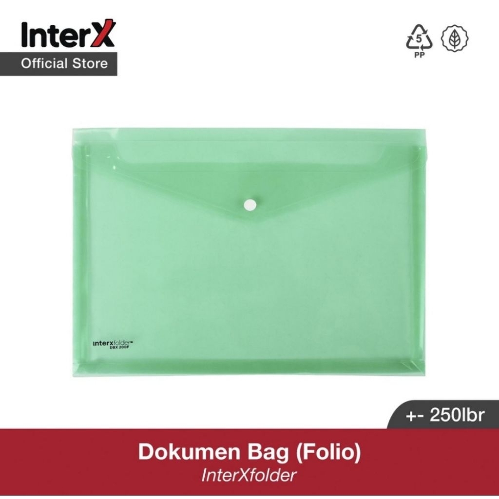 

Inter x Map kancing Plastik White spine folio F4 isi (12pcs)