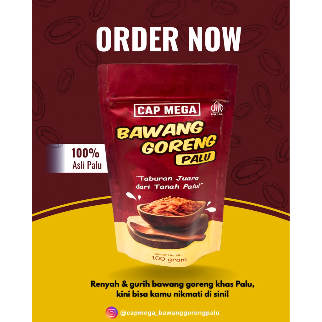 

BAWANG GORENG ASLI PALU (100 gram) - GAK ENAK UANG KEMBALI!