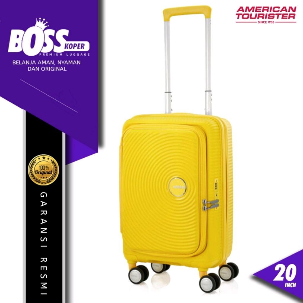 Koper 20 Inch Cabin/Kabin AMERICAN TOURISTER Hardcase Kuat Expand + TSA By Samsonite Original