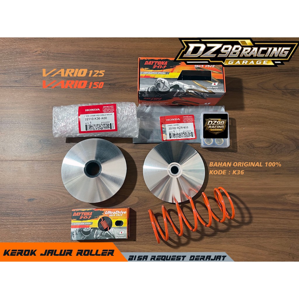 Paket Upgrade KIRIAN Pulley Rumah Roller custom racing bubut racing Roller Racing PCX 150 K97 LOKAL 