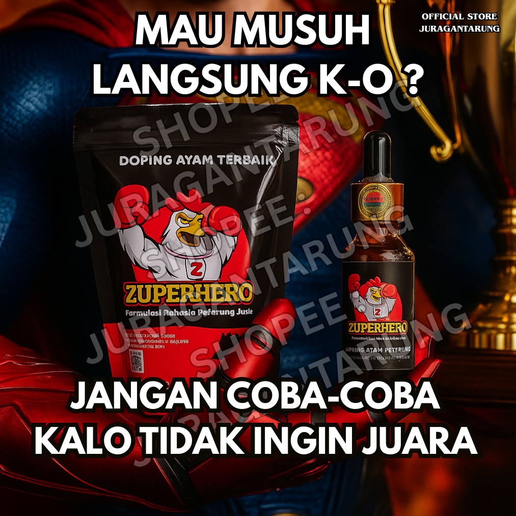 [REKOR MUSUH MATI],Doping Ayam ZUPERHERO,Doping Ayam Aduan Paling Bagus,Doping Ayam Aduan Terganas
