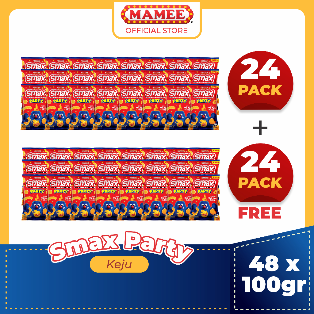 

[BUY 24 GET 24] Smax Party Cheese 100gr - 48 Pcs - ED NOV 2025