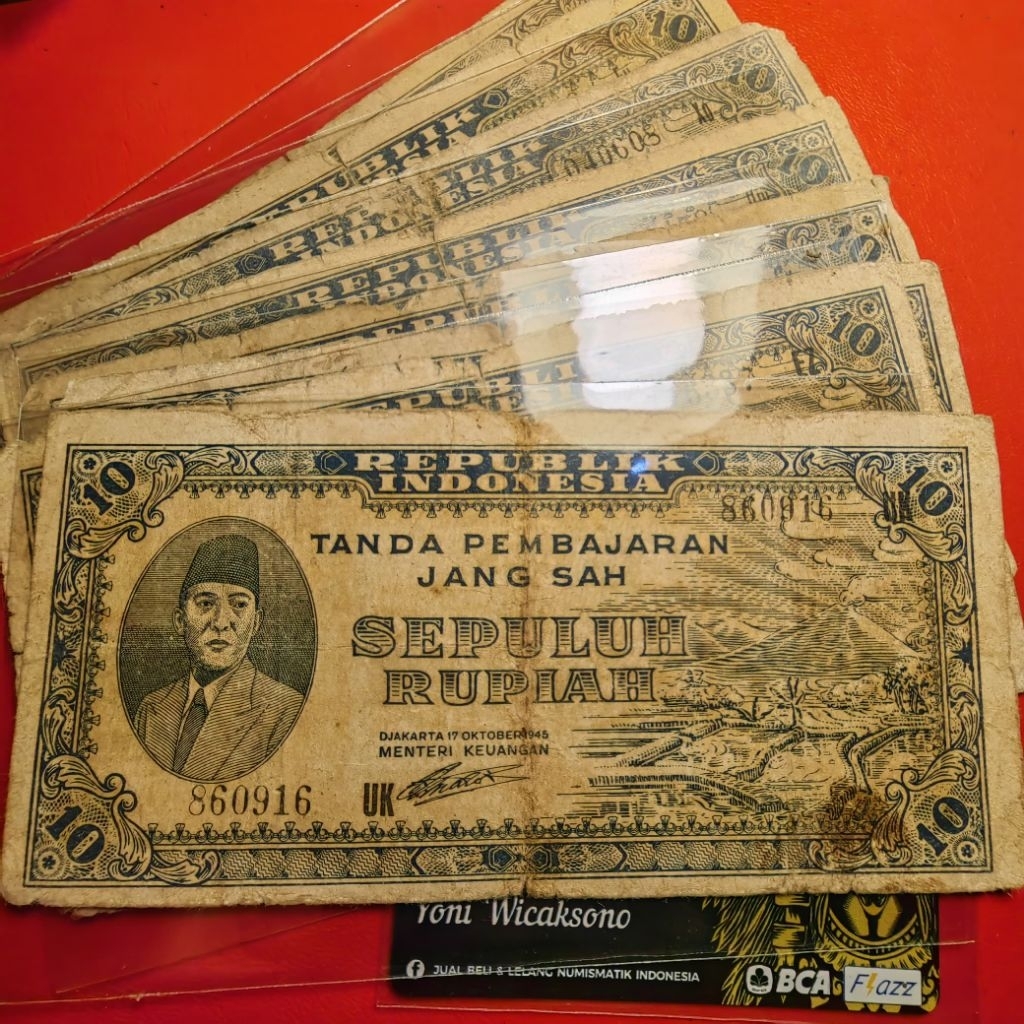10 rupiah ory soekarno 1945 ASLI sesuai foto
