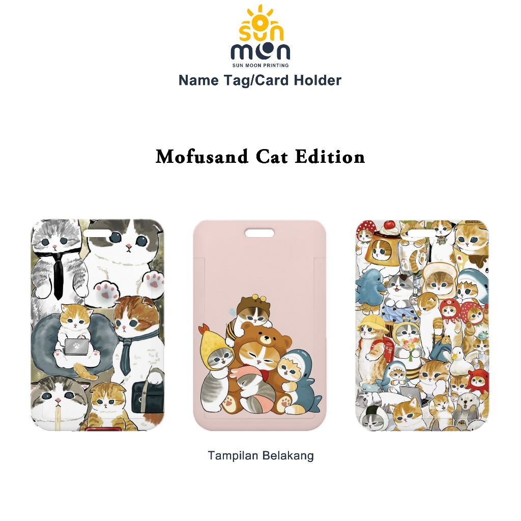

Sun Moon Printing Card Holder Mofusand Cat Edition Nametag Tanpa Tali Souvenir Hadiah Anak Kado Tempat Simpan Kartu Lucu Kucing