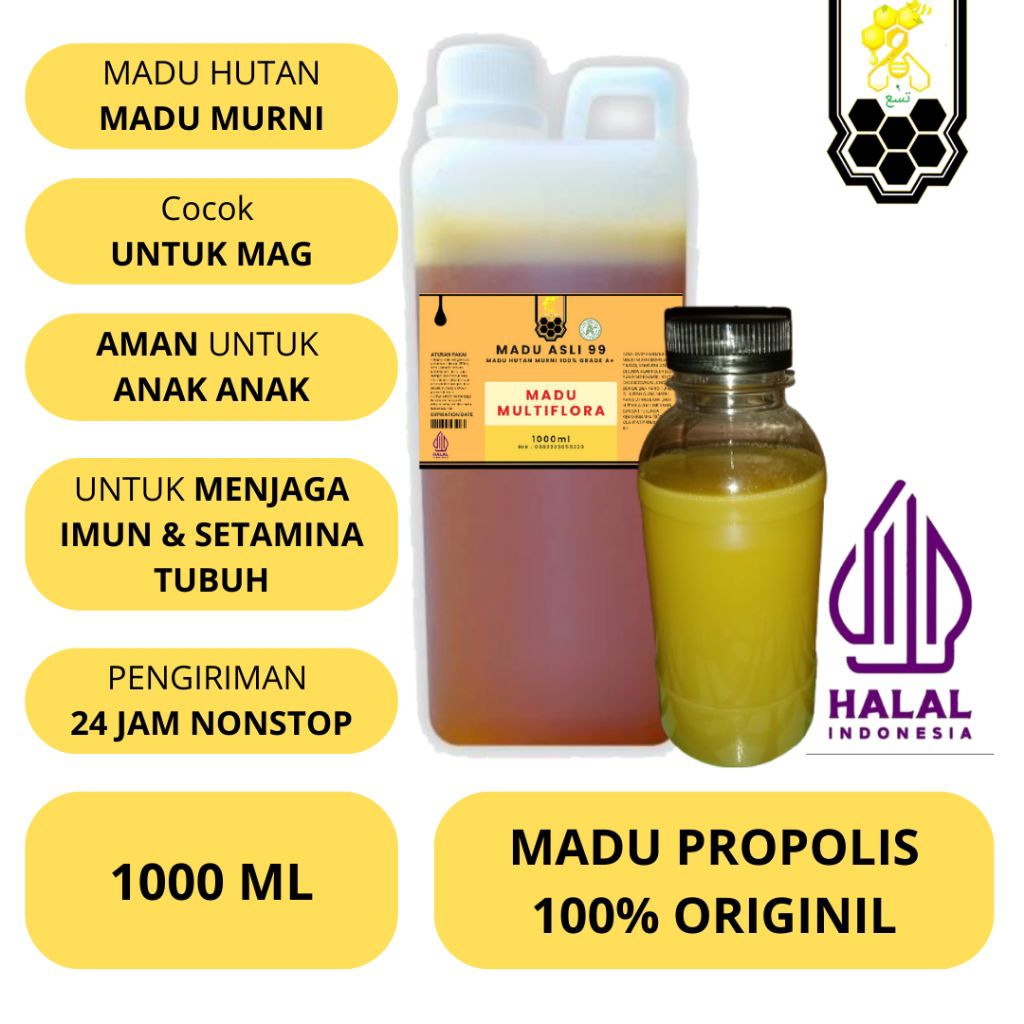 

BELI MADU ASLI MULTIFLORA 1KG GRATIS MADU KALIANDRA 250 GRAM