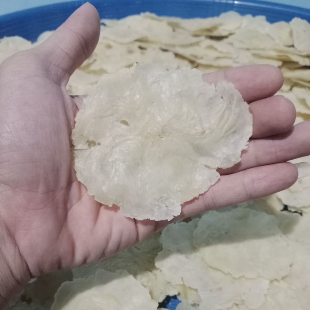 

1KG Emping Melinjo super jumbo ukuran 4 biji melinjo full kering siap digoreng asli kota serabg serang banten