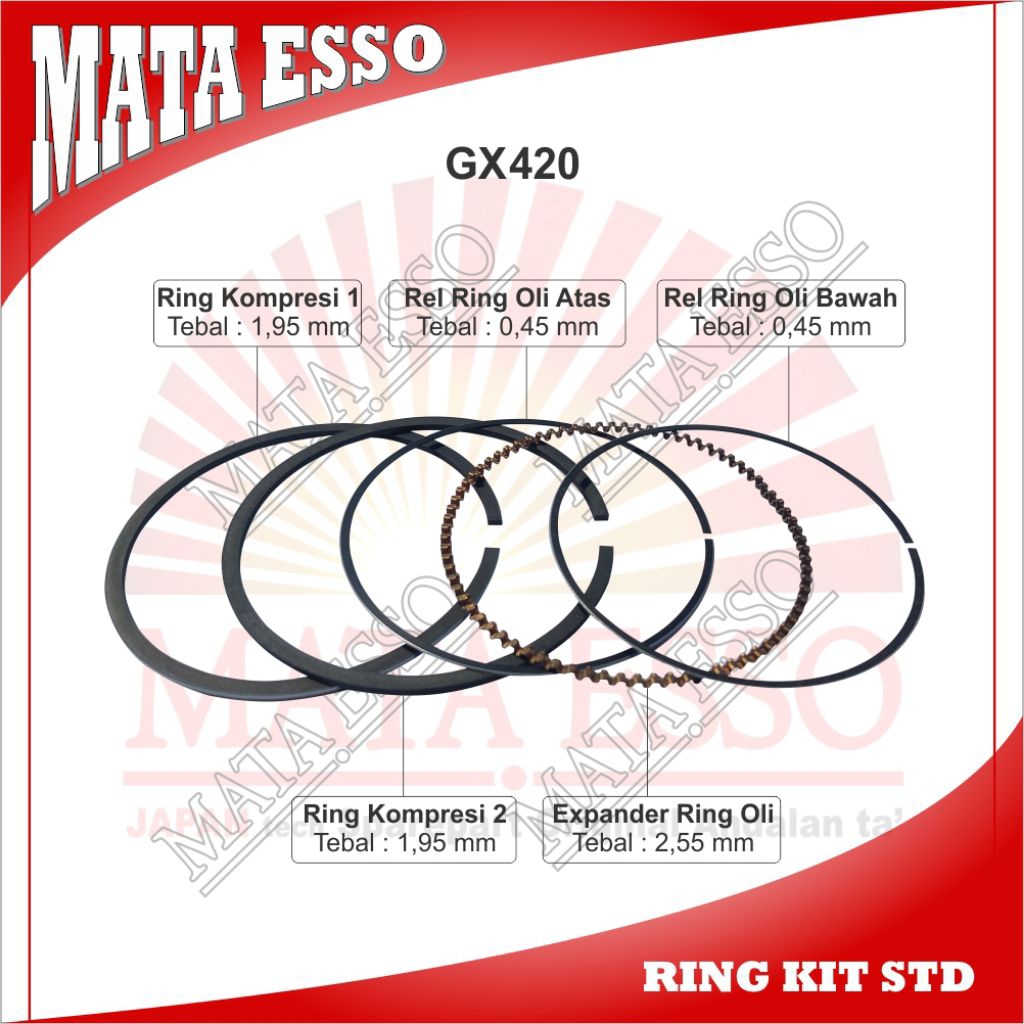 GX420 ring piston / ring seher / piston ring untuk mesin penggerak GX-420 90mm