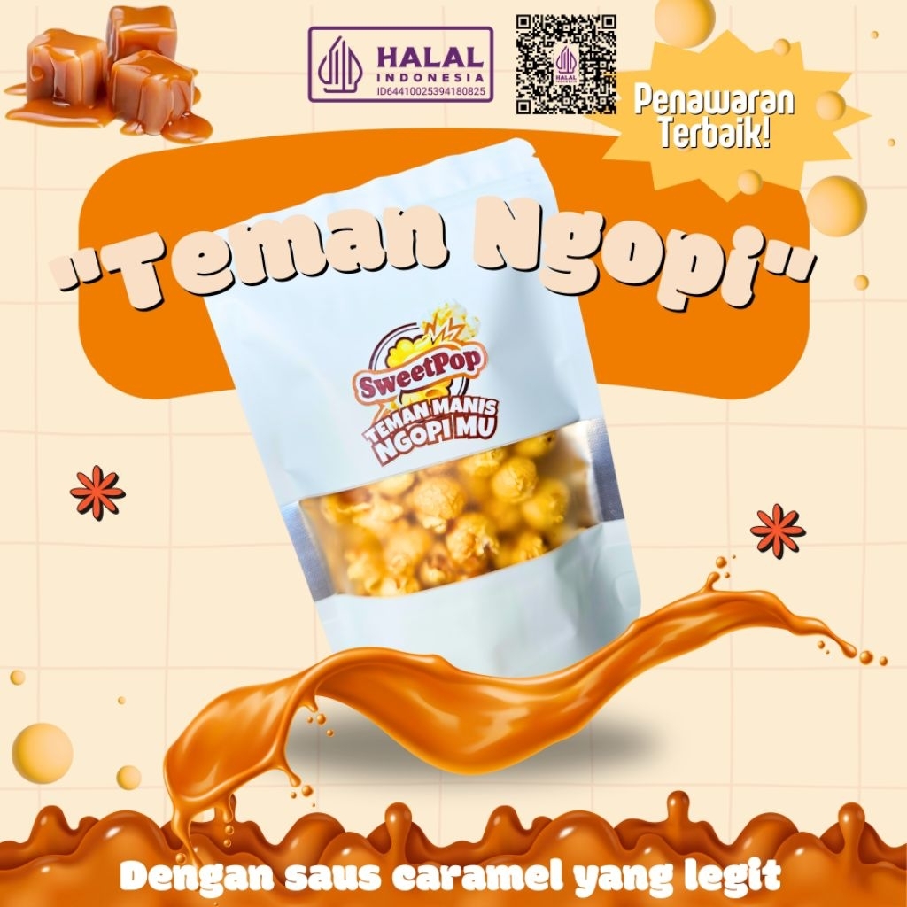 

Popcorn Karamel Premium 500 ML | Renyah & Lumer | Teman Ngopi | Snack Enak