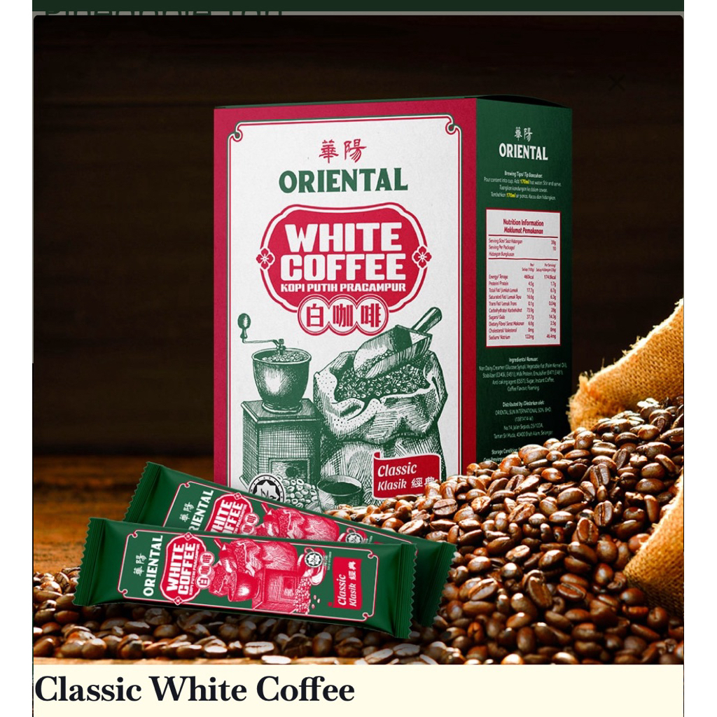 

ORIENTAL KOPI - CLASSIC WHITE COFFEE - Original Malaysia