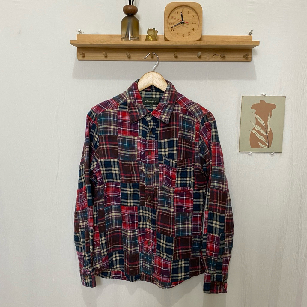 kemeja flanel panjang pria EDDIE BAUER original size XS