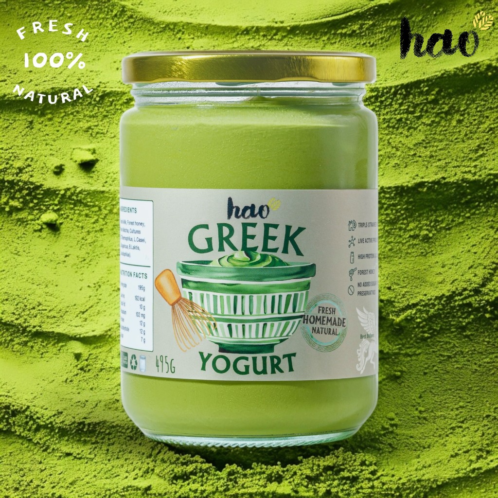 

Hao Greek Yogurt UJI MATCHA (Live Active Probiotics Yoghurt)