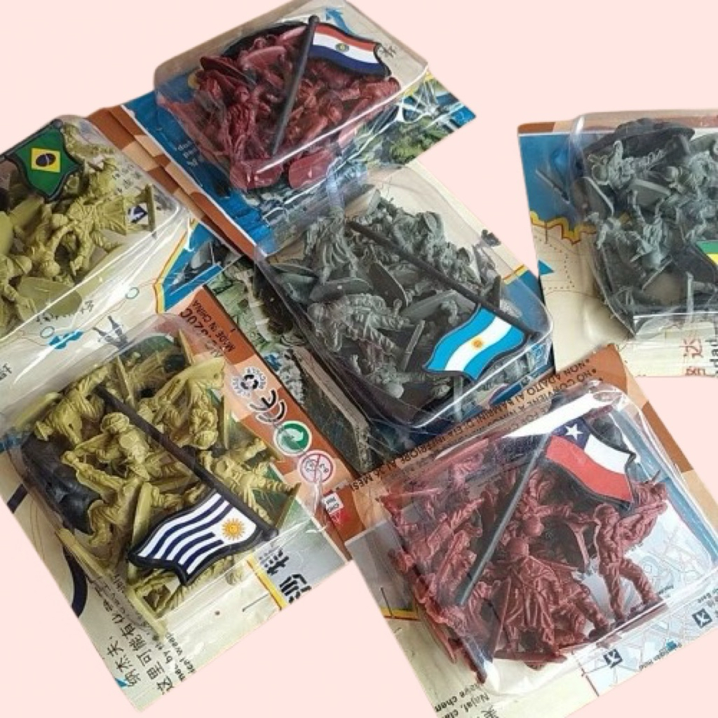 1 Kotak Mainan Tentara Plastik Mainan Figur Tentaraan