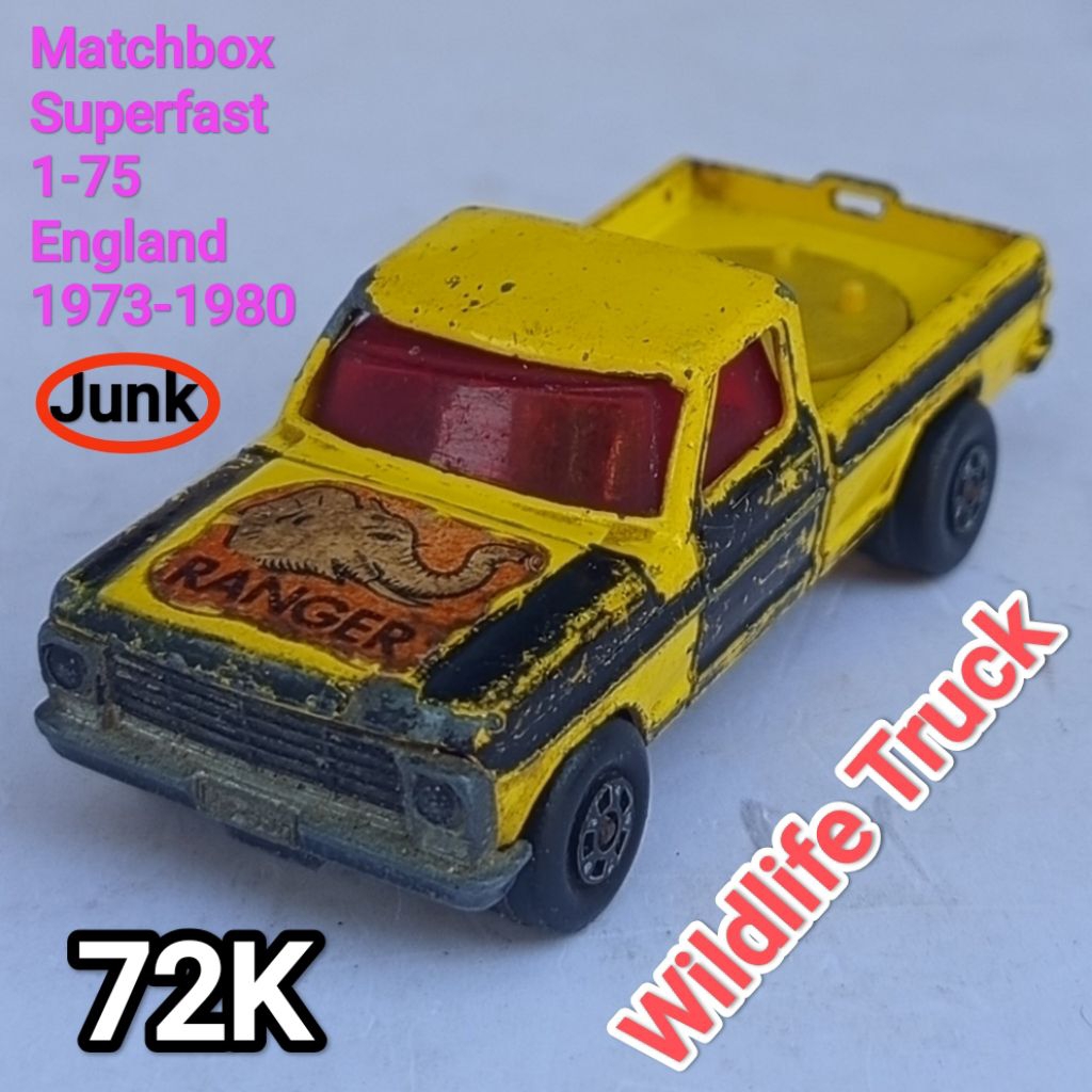 Diecast Vintage Matchbox Superfast Lesney England Wildlife Truck Loose Junk