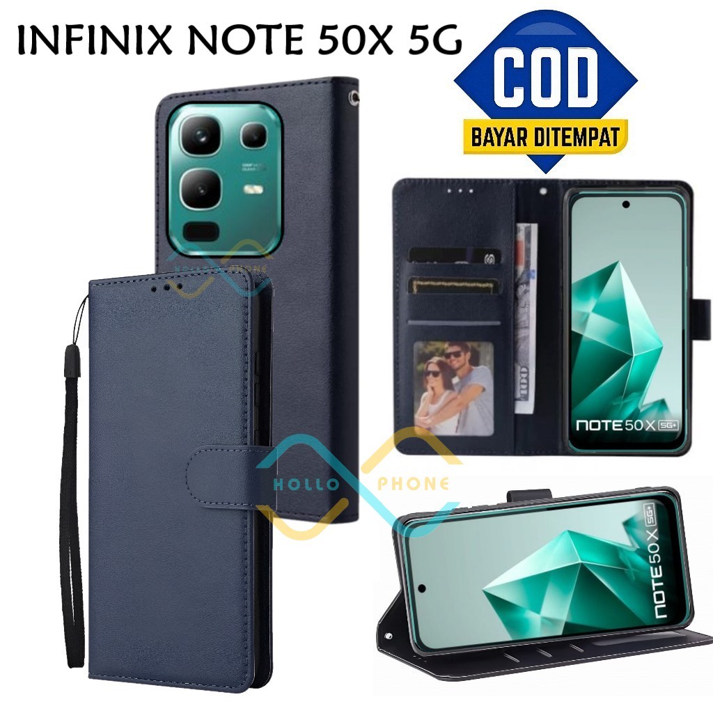 Flip Case Infinix Note 50X Dompet Wallet Leather Case Premium Casing Hp Infinix Note 50X