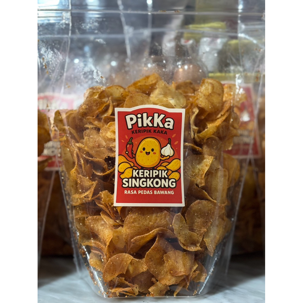 

keripik singkong rasa pedas bawang