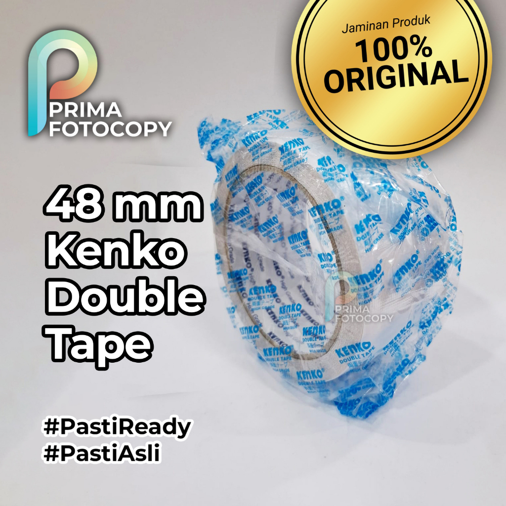 

Lakban Double Tape Double Sided Tape Perekat 2 Sisi 2in 48 mm 48mm Kenko dobel tip