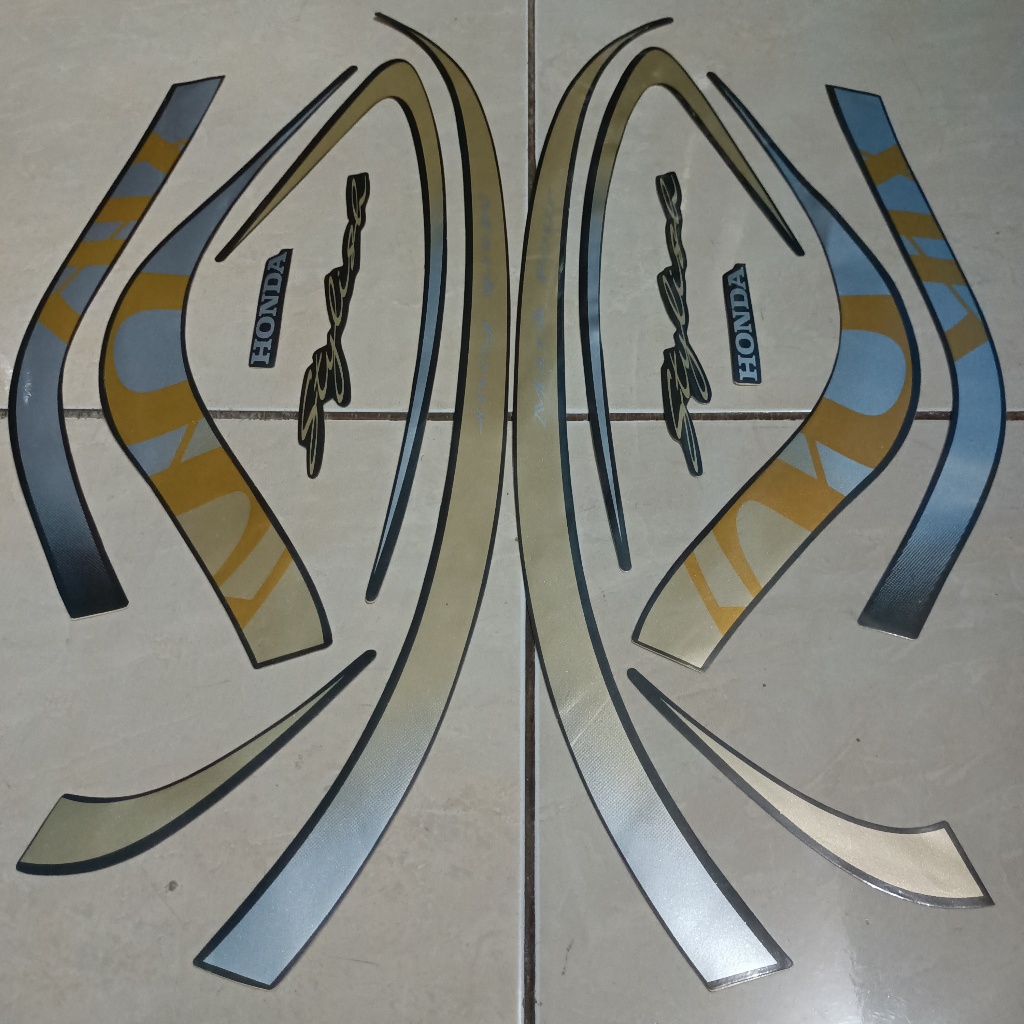 stiker striping honda scoopy stylish 2021 grey brown lis body standar berkualitas original