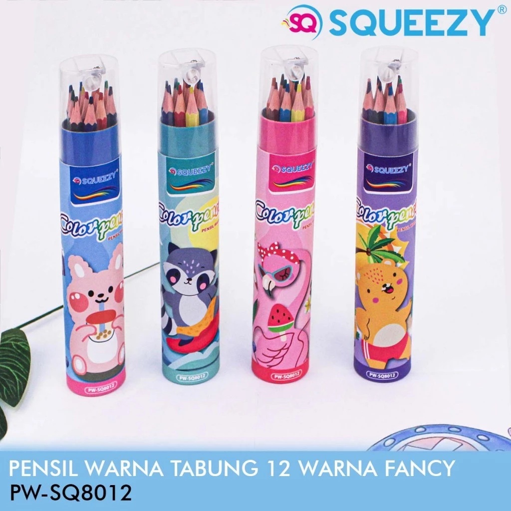 

Pensil 12w Squeezy PW-SQ8012 Tabung Fancy