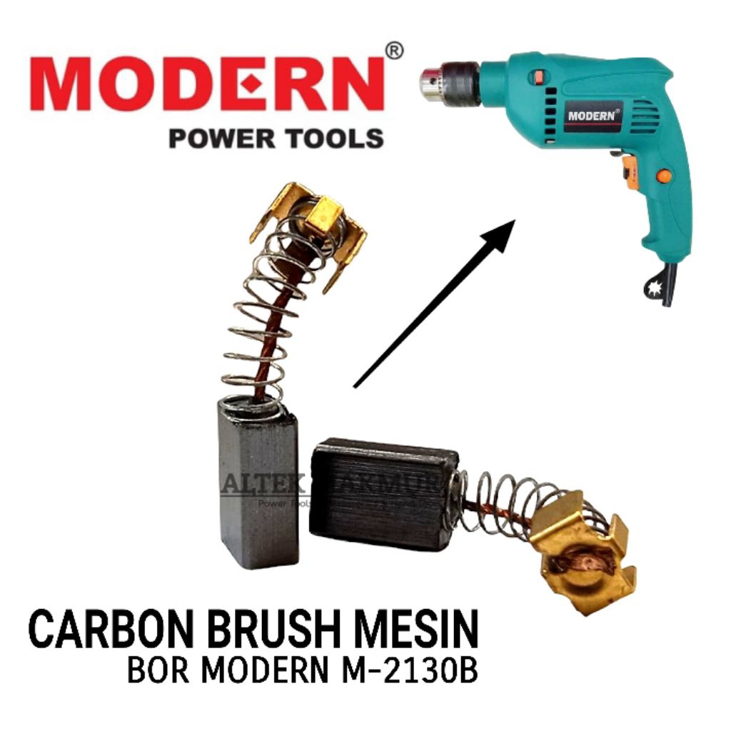 Sparepart Brostel For Mesin Bor Modern M-2130B / Carbon Brush Electric Drill M2130B / Coal Kul Boste