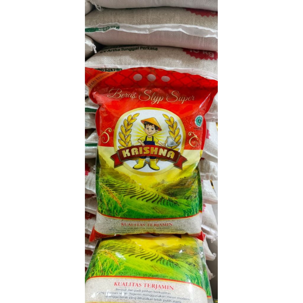 

[ Berat 5 Kilogram ] Beras Cap Krishna Beras SLYP Super Kualitas Terjamin