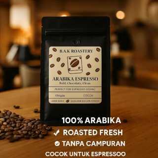 

Kopi Arabika Espresso 100% Arabika – Medium Roast – Bold & Balanced – Fresh Beans by BAK
