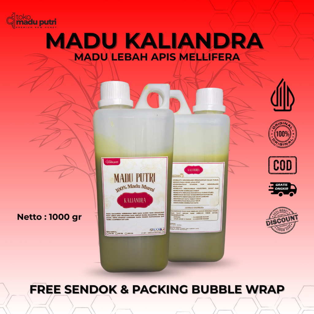

Madu Putri Kaliandra Premium 1Kg – Madu Murni Grade A 100% Pure Natural Raw Honey Alami