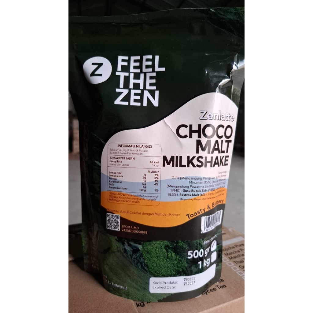 

ZENLATTE CHOCO MALT MILKSHAKE 500GR