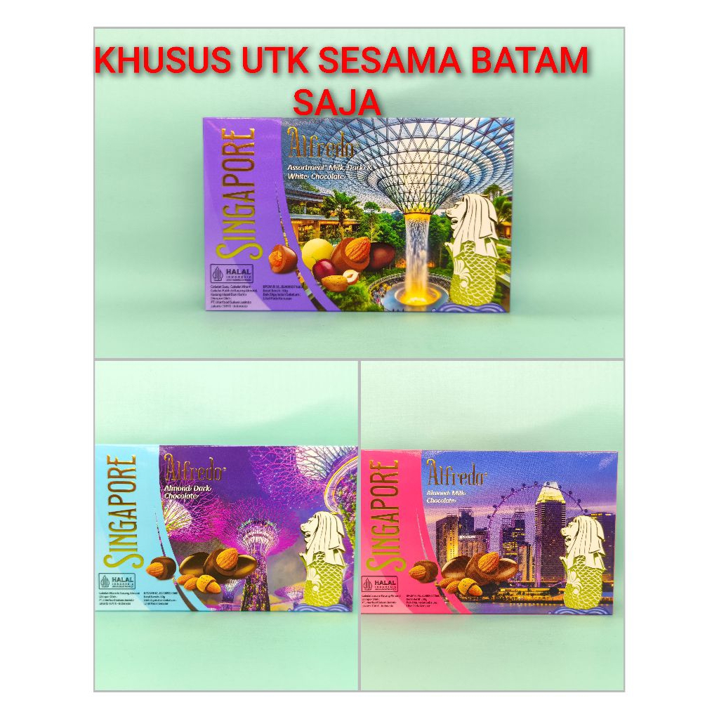 

Alfredo Almond Chocolate logo Singapore 50 gram