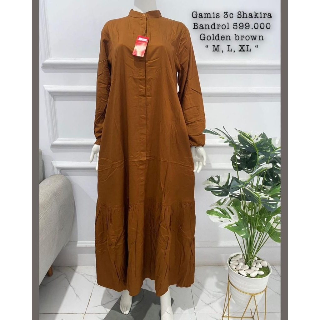 GAMIS POLOS KATUN WANITA THREE COINS / 3COINS /3C SHAKIRA BRANDED MATAHARI ANZ338