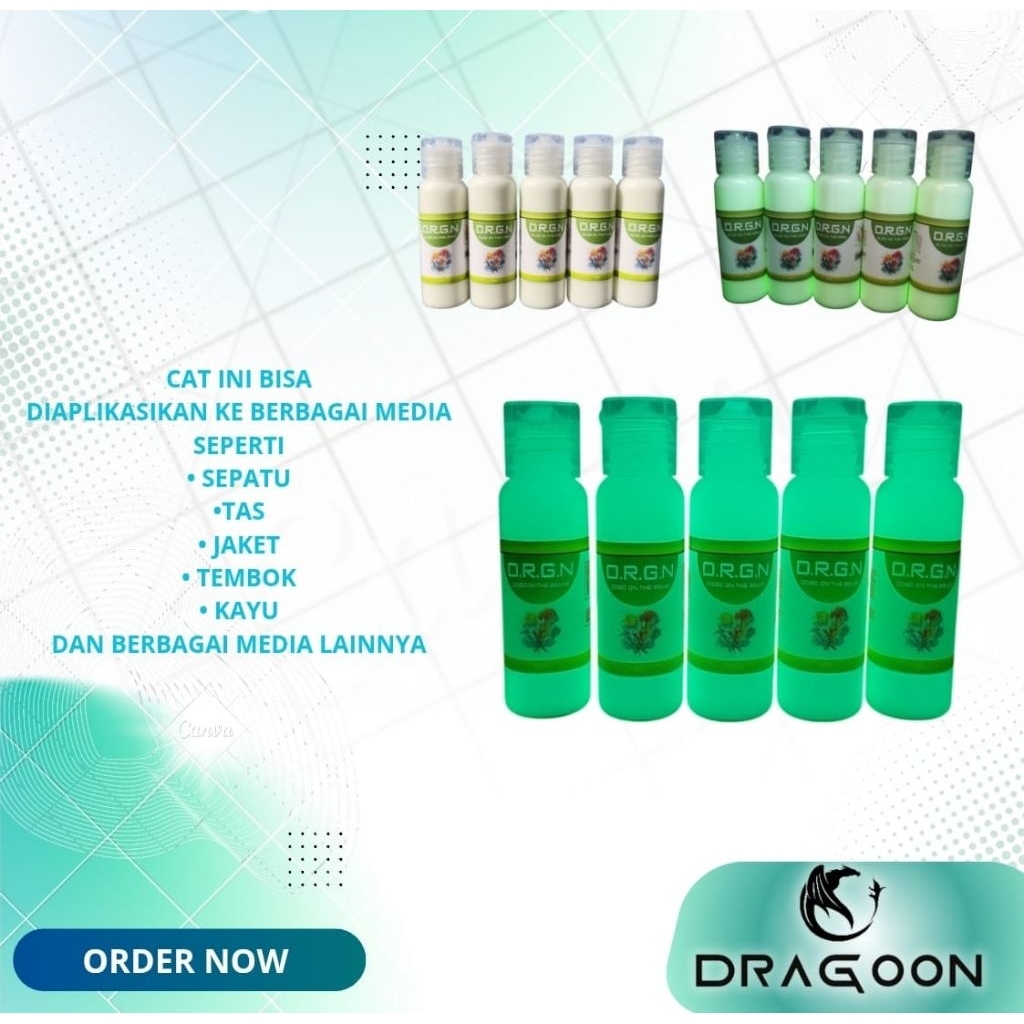 

Cat Akrilik Cat Glow In The Dark Cat Lukis Sablon Menyala Dalam Gelap Cat Sepatu Kain Canvas Kulit Leather Paint Dragoon Paint