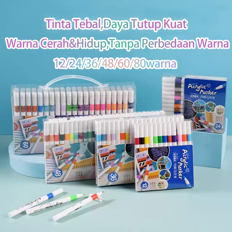 

Acrylic Marker Tinta Tebal & Daya Tuup Kuat Warna Cerah Hidup dan Tanpa Perbedaan