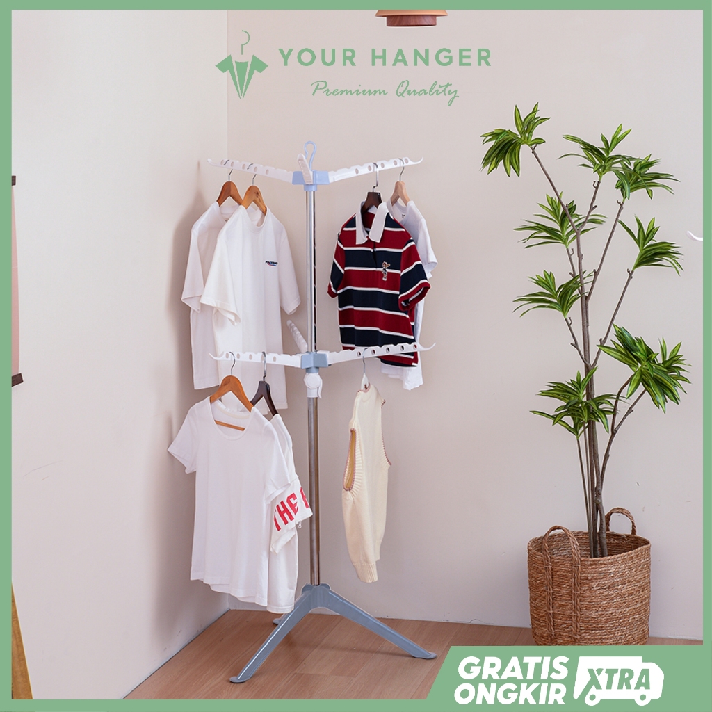 Jemuran Menara Rak Jemuran Baju Lipat Rak Susun Handuk Jemuran Lipat Minimalis